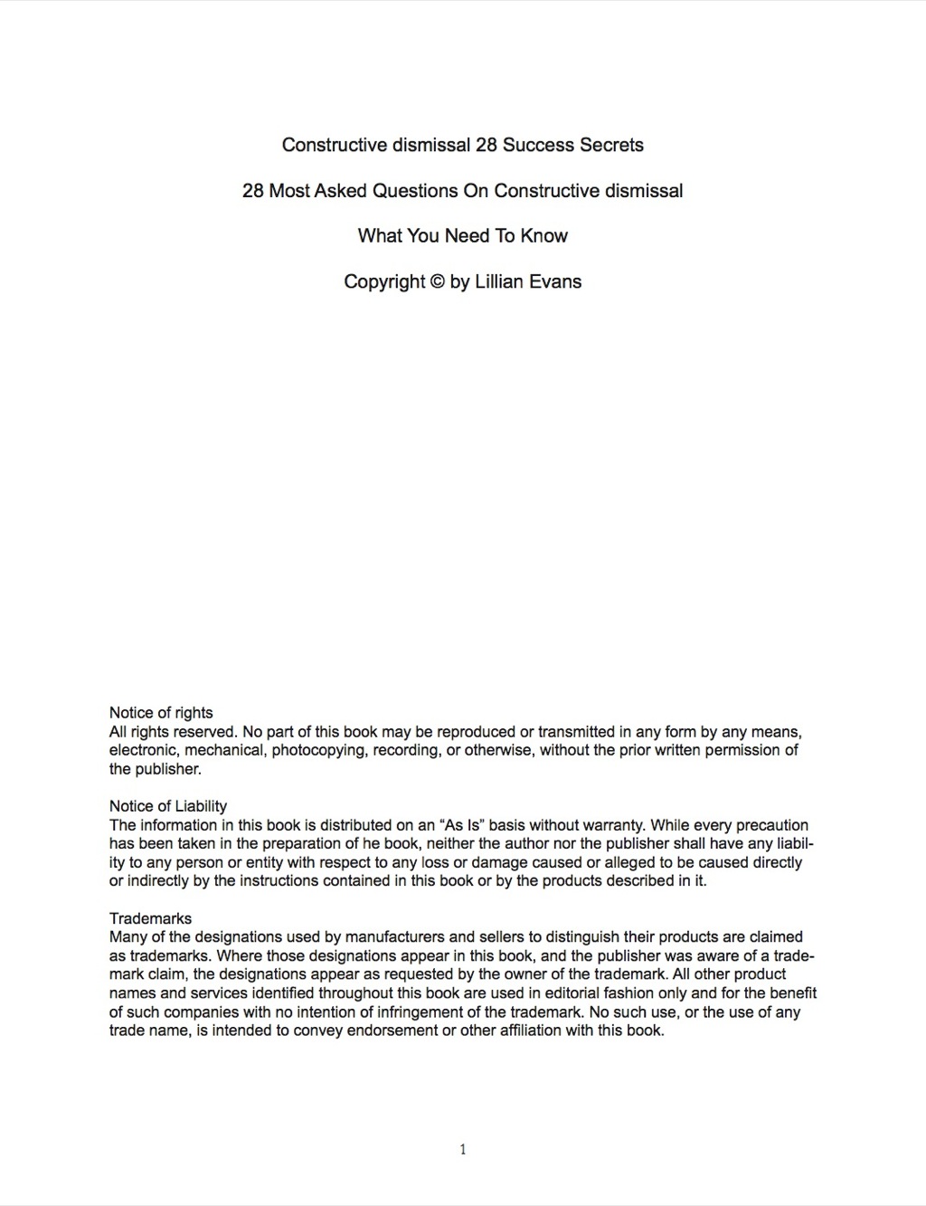 Constructive dismissal 28 Success Secrets – 28 Most Asked Questions On Constructive dismissal – What You Need To Know