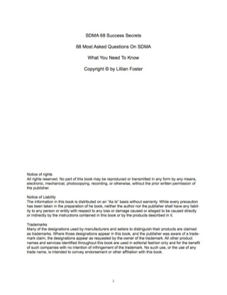 Cover image: SDMA 68 Success Secrets - 68 Most Asked Questions On SDMA - What You Need To Know 9781488853593