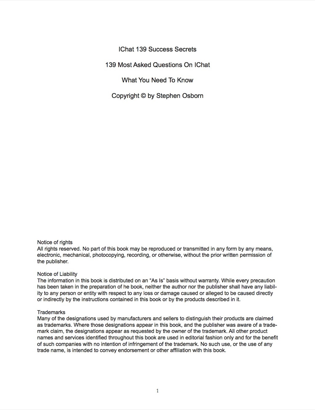iChat 139 Success Secrets – 139 Most Asked Questions On iChat – What You Need To Know