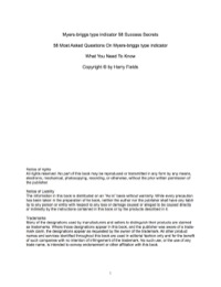 Imagen de portada: myers-briggs type indicator 58 Success Secrets - 58 Most Asked Questions On myers-briggs type indicator - What You Need To Know 9781488855443