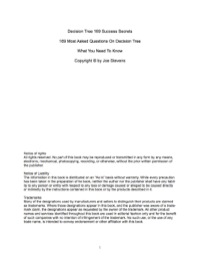 صورة الغلاف: Decision Tree 169 Success Secrets - 169 Most Asked Questions On Decision Tree - What You Need To Know 9781488857072