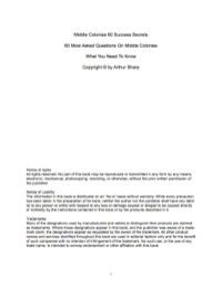 Cover image: Middle Colonies 60 Success Secrets - 60 Most Asked Questions On Middle Colonies - What You Need To Know 9781488859397