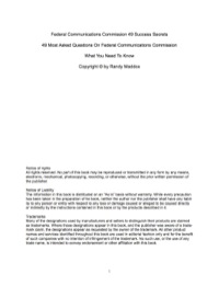 Omslagafbeelding: Federal Communications Commission 49 Success Secrets - 49 Most Asked Questions On Federal Communications Commission - What You Need To Know 9781488861536