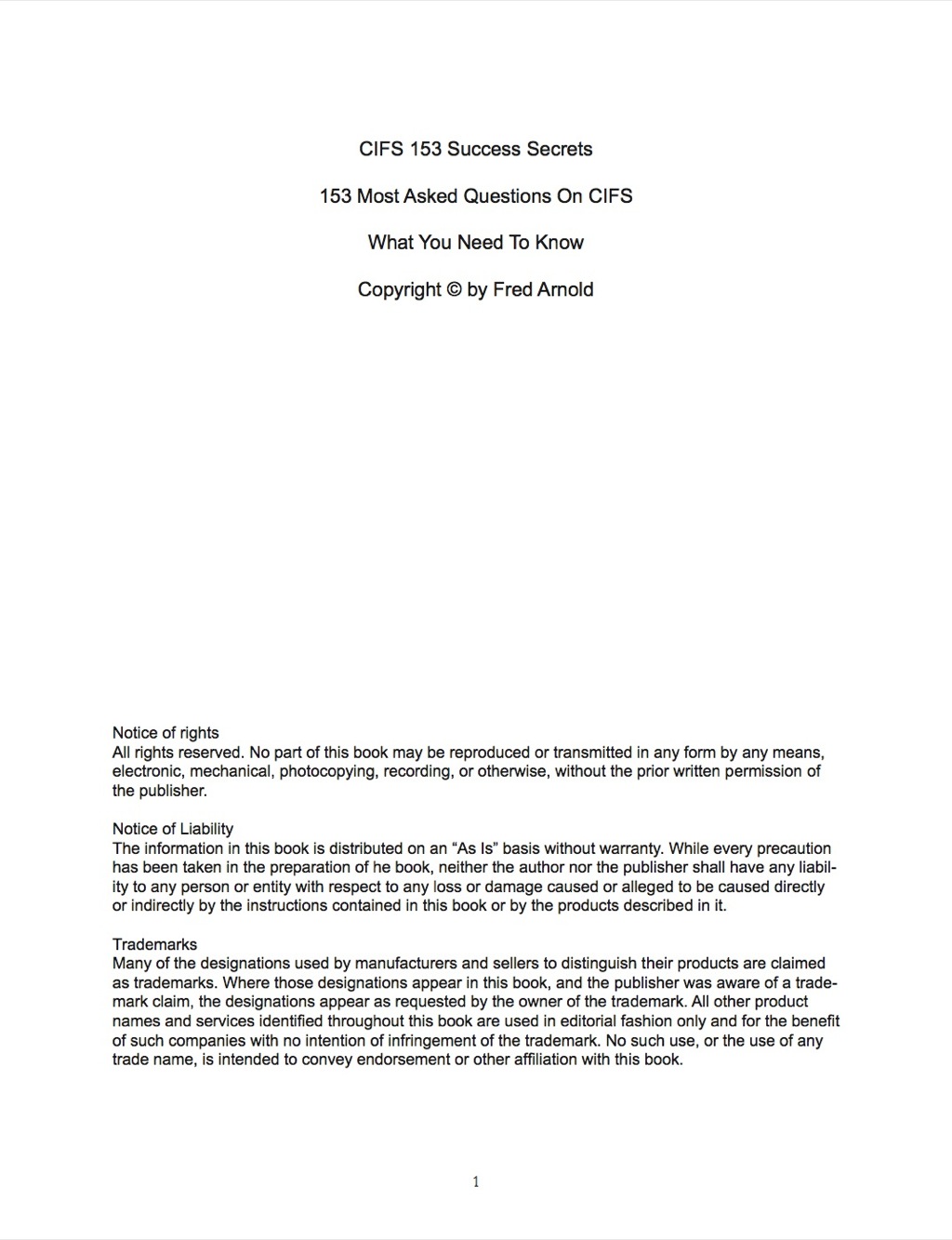 CIFS 153 Success Secrets – 153 Most Asked Questions On CIFS – What You Need To Know