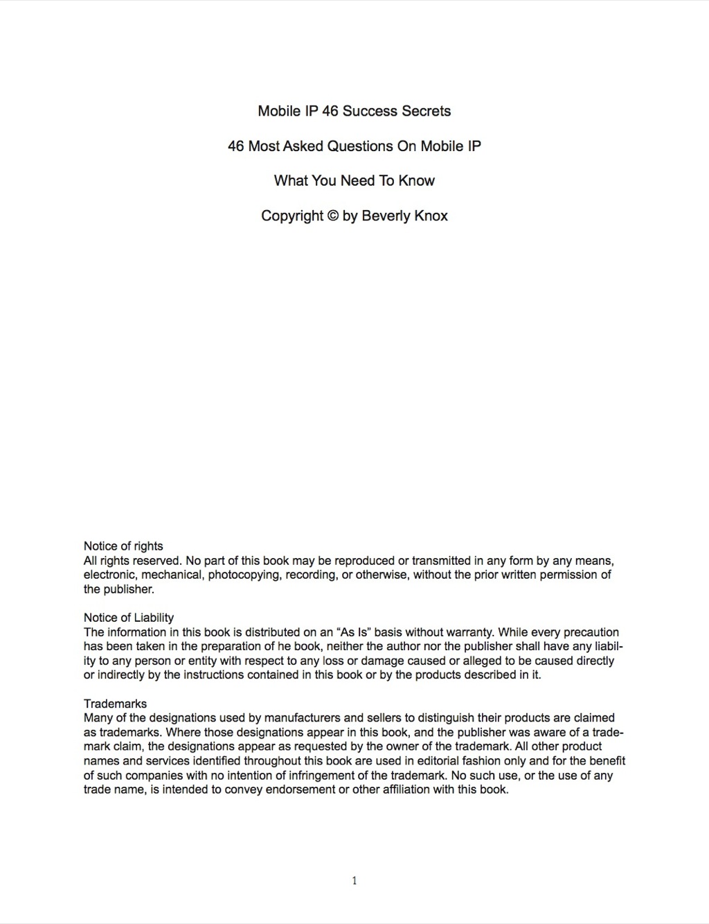Mobile IP 46 Success Secrets – 46 Most Asked Questions On Mobile IP – What You Need To Know