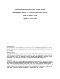 Cover image: Extensible Authentication Protocol 64 Success Secrets - 64 Most Asked Questions On Extensible Authentication Protocol - What You Need To Know 9781488863790