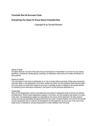 Cover image: Charlotte Rae 64 Success Facts - Everything you need to know about Charlotte Rae 9781488864582