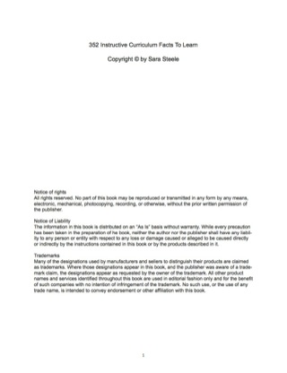 Cover image: 352 Instructive Curriculum Facts To Learn 9781488882418