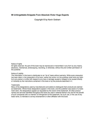 Imagen de portada: 90 Unforgettable Snippets From Absolute Victor Hugo Experts 9781488882593