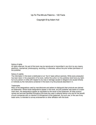 Omslagafbeelding: Up-To-The-Minute Palermo - 122 Facts 9781488882692