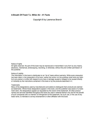 Cover image: A Breath Of Fresh T.J. Miller Air - 41 Facts 9781488885860
