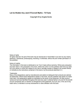 Cover image: Let Us Shatter Any Jack O'Connell Myths - 72 Facts 9781488886119