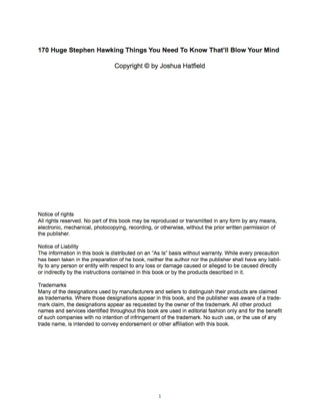 Omslagafbeelding: 170 Huge Stephen Hawking Things You Need To Know That'll Blow Your Mind 9781488887970