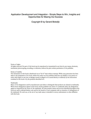 Imagen de portada: Application Development and Integration - Simple Steps to Win, Insights and Opportunities for Maxing Out Success 9781488895401