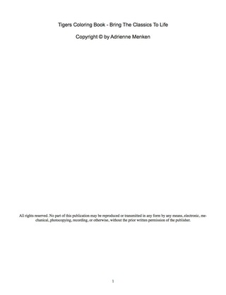 Titelbild: Tigers Coloring Book - Bring The Classics To Life 9781488896491
