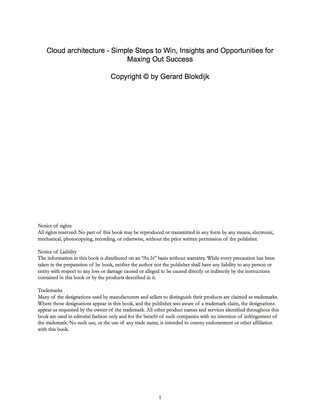 表紙画像: Cloud architecture - Simple Steps to Win, Insights and Opportunities for Maxing Out Success 9781488897832