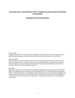 Cover image: Crowdsourcing - Simple Steps to Win, Insights and Opportunities for Maxing Out Success 9781489103147