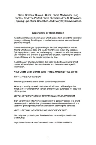 Omslagafbeelding: Christ Greatest Quotes - Quick, Short, Medium Or Long Quotes. Find The Perfect Christ Quotations For All Occasions - Spicing Up Letters, Speeches, And Everyday Conversations. 9781489107657