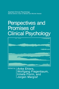 صورة الغلاف: Perspectives and Promises of Clinical Psychology 9780306440984