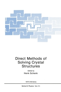 Cover image: Direct Methods of Solving Crystal Structures 9780306440403