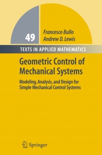 Cover image: Geometric Control of Mechanical Systems 9780387221953