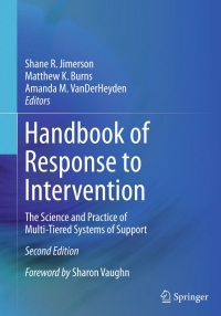 Cover image: Handbook of Response to Intervention 2nd edition 9781489975676