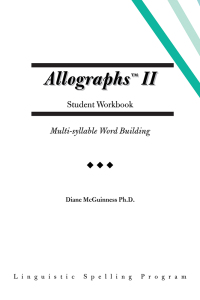 表紙画像: Allographs Ii Student Workbook