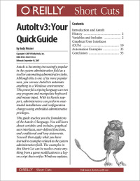 Omslagafbeelding: AutoIt v3: Your Quick Guide 1st edition 9780596558017