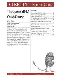 Cover image: The OpenBSD 4.0 Crash Course 1st edition 9780596557416