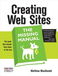 Imagen de portada: Creating Web Sites: The Missing Manual 1st edition 9780596008420