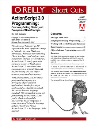 Imagen de portada: ActionScript 3.0 Programming: Overview, Getting Started, and Examples of New Concepts 1st edition 9780596559267