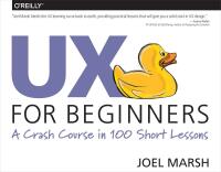 Omslagafbeelding: UX for Beginners 1st edition 9781491912683