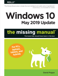 Imagen de portada: Windows 10 May 2019 Update: The Missing Manual 1st edition 9781492057291