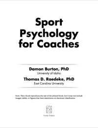 Cover image: Sport Psychology for Coaches 9780736039864