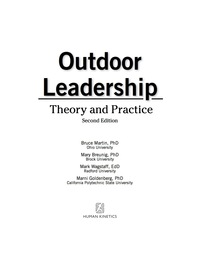 Cover image: Outdoor Leadership 2nd edition 9781492514626