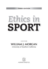 Cover image: Ethics in Sport 3rd edition 9781492556763
