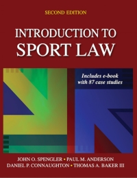 Cover image: Introduction to Sport Law With Case Studies in Sport Law 2nd edition 9781450457002