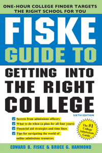 صورة الغلاف: Fiske Guide to Getting Into the Right College 6th edition 9781492633303