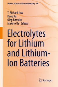 Imagen de portada: Electrolytes for Lithium and Lithium-Ion Batteries 9781493903016