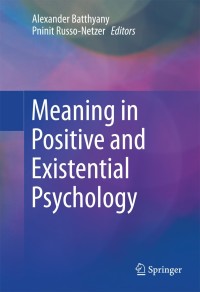 表紙画像: Meaning in Positive and Existential Psychology 9781493903078