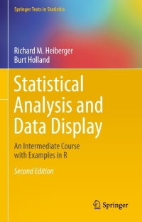 Cover image: Statistical Analysis and Data Display 2nd edition 9781493921218