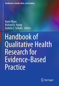 Imagen de portada: Handbook of Qualitative Health Research for Evidence-Based Practice 9781493929191