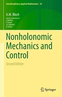 Cover image: Nonholonomic Mechanics and Control 2nd edition 9781493930166