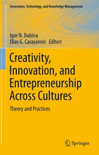 Imagen de portada: Creativity, Innovation, and Entrepreneurship Across Cultures 9781493932603