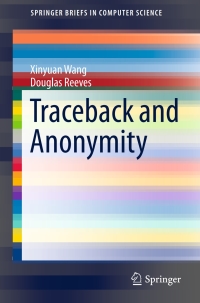 Cover image: Traceback and Anonymity 9781493934393