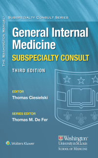 Imagen de portada: Washington Manual® General Internal Medicine Consult 3rd edition 9781496346322
