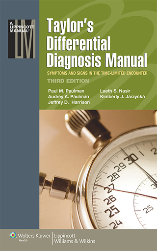 Omslagafbeelding: Taylor's Differential Diagnosis Manual 3rd edition 9781451173673
