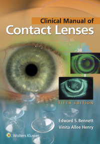 Cover image: Clinical Manual of Contact Lenses 5th edition 9781496397799