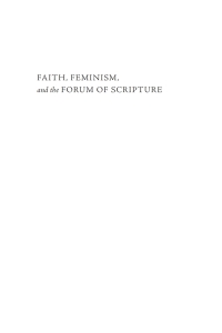 صورة الغلاف: Faith, Feminism, and the Forum of Scripture 9781498221498
