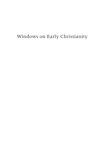 Cover image: Windows on Early Christianity 9781498233910